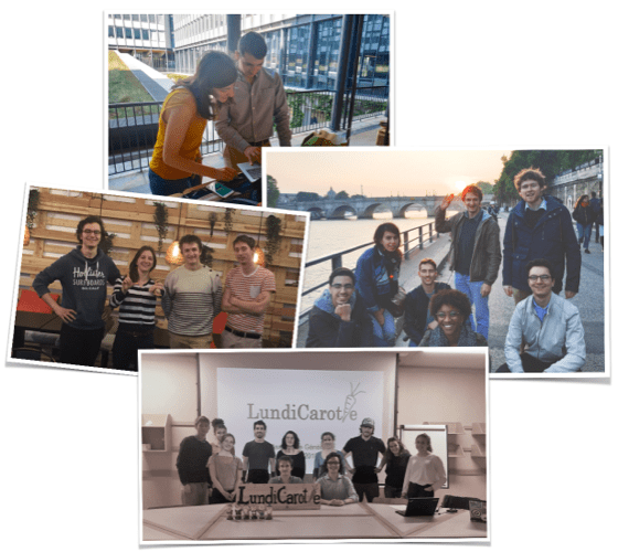 collage de 4 photos des membres de LundiCarotte